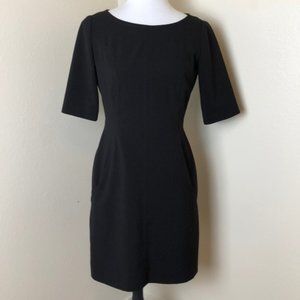 Tahari 3/4 Sleeve Black Dress w/ Pockets